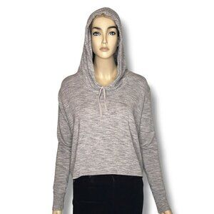 Athleta Coaster Crop Hoodie Womens‎ Small Gray Modal Hooded Sweatshirt